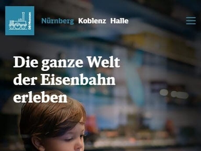 Screenshot der Website DB-Museum